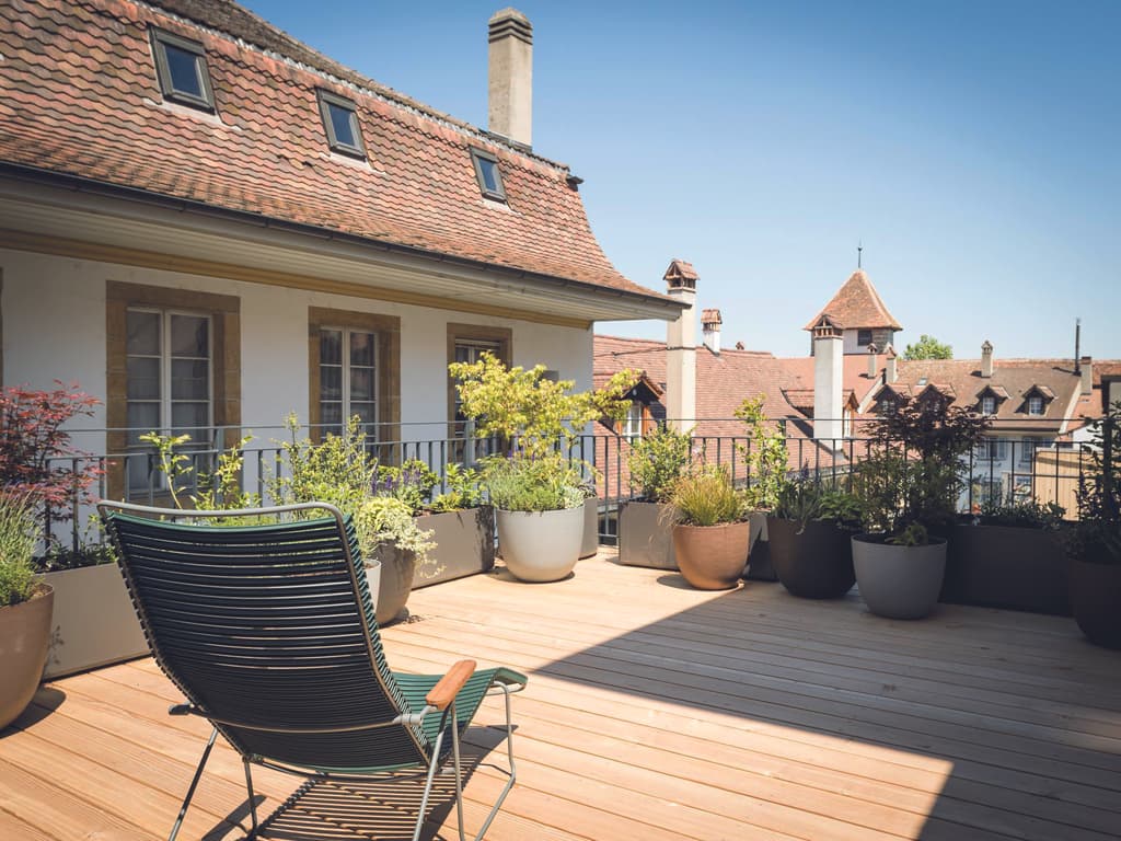Certaines chambres bénéficient d’une terrasse avec vue imprenable. Certaines chambres bénéficient d’une terrasse avec vue imprenable.